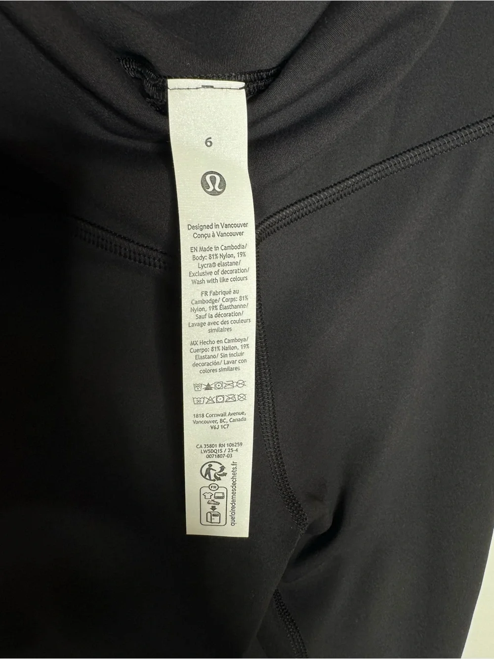 NWT lululemon Align High-Rise Pant 28” Pockets Black Size 6